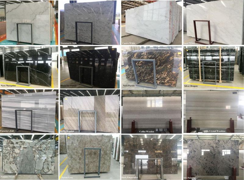 Wholesale White/Beige/Grey/Brown Marble Stone Slabs Vanitytop for House Bahtoom/Kitchen/Island Tiles Flooring/Wall