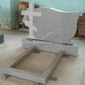 Cross Natural Engraving Granite Tombstone