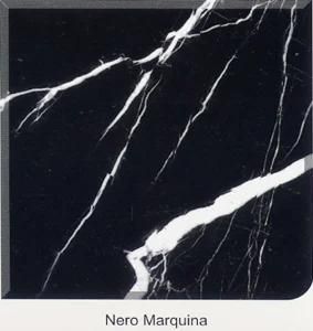 Nero Marquina Color Polished Marble for Bathroom Tops/Counter Tops