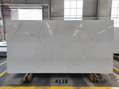 High Quality Artificial Calacatta Quartz Slab Quartz Stone