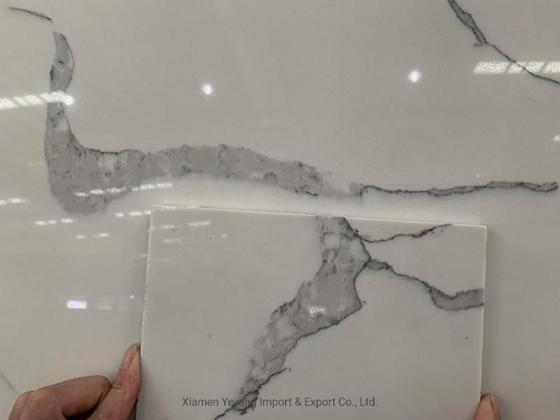 Wholesale Statuary Classique Quartz Slabs for Countertops/Vanitytops/Table/Island Tops