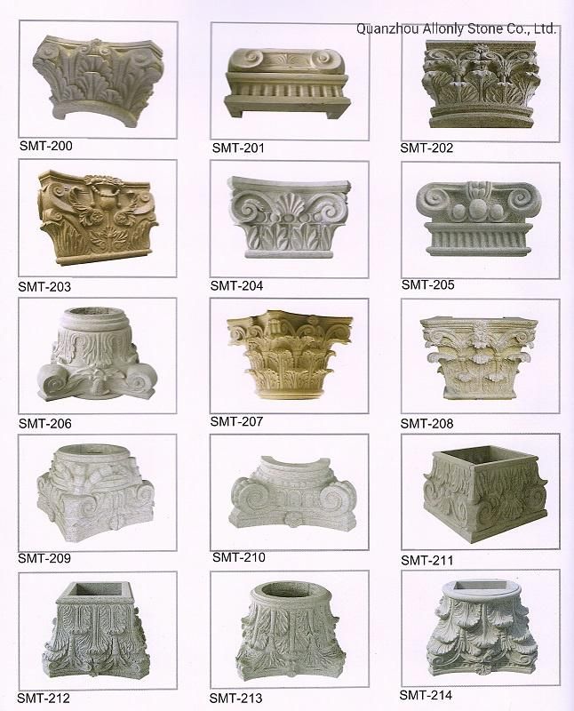 Interior Design Pillars Stone Column Cap and Base