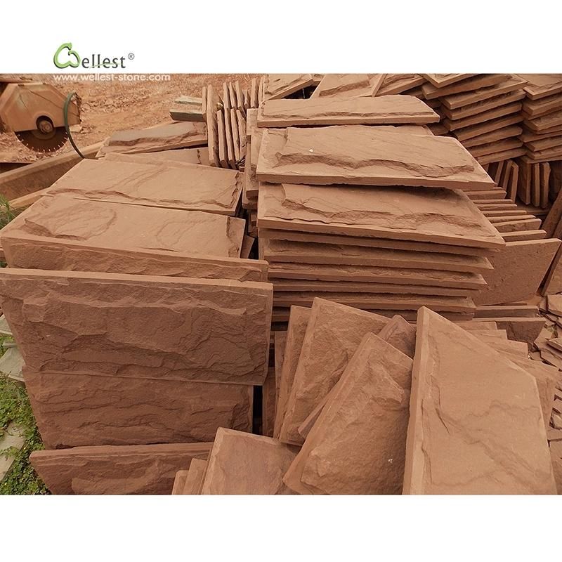 Sy160 Red Sandstone Mushroom Flooring Tile Panel