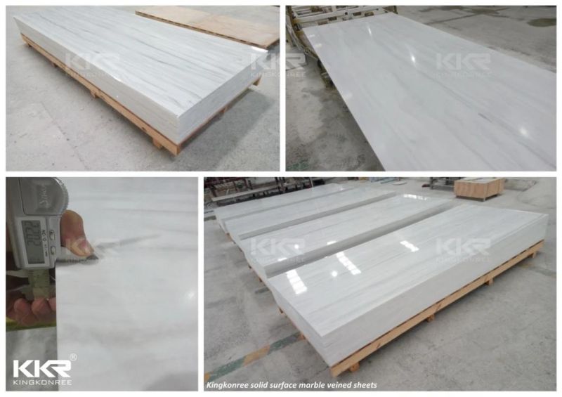 Translucent Resin Stone Shower Wall Panel Acrylic Solid Surface