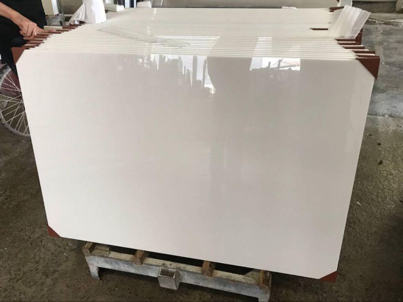 Pure White Nano Glass Marble Slab Wall/Floor Tile/Kitchen Countertop/Tabletop/Project/Marble Tile