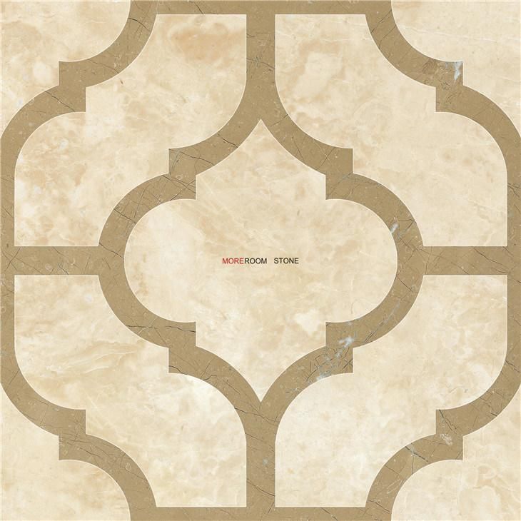 Polished Luxury Water Jet Marble Tile Floor Medallions