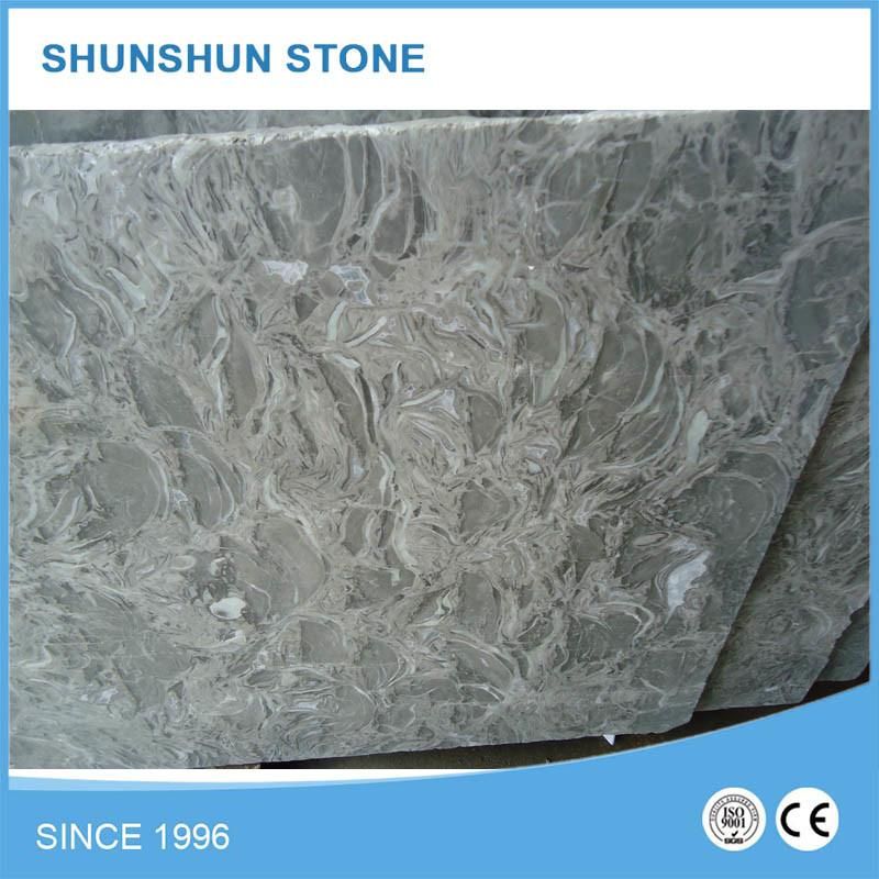 Grey China King Flower Marble Slabs for Wall and Flooring