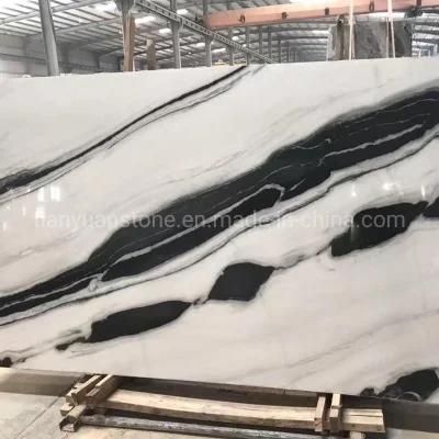 Natural Building Material Panda White Marble Bookmatch