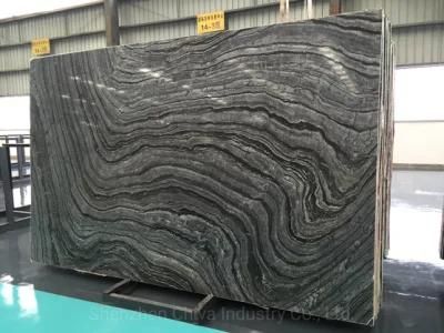 Black Wooden/Silver/Wave/Zebrano Floor Wall Tile/Panel Countertop Marble Stone Reception Desk