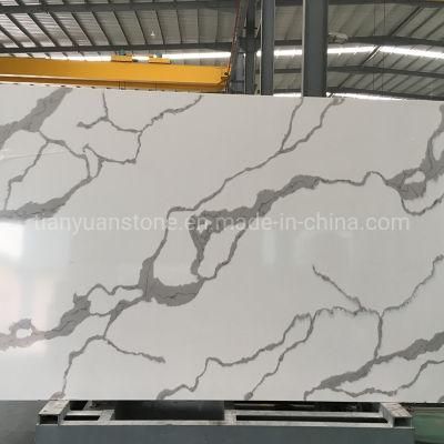 Prefab Pure White/Calacatta White/Granite/Quartz Stone Vanity Top