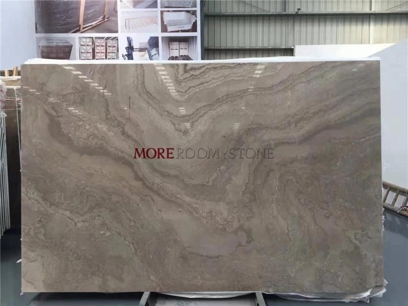 Interior Design Silver Grey Natural Marble Stone Slab for Wall