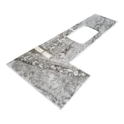 Polished Natural Grey Granite Stone Countertop for Kitchen/Bathroom Vanity Top