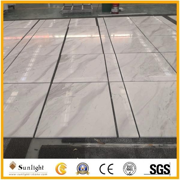 Polished Natural White Volakas Marble Slabs for Kitchen Bathroom Floor
