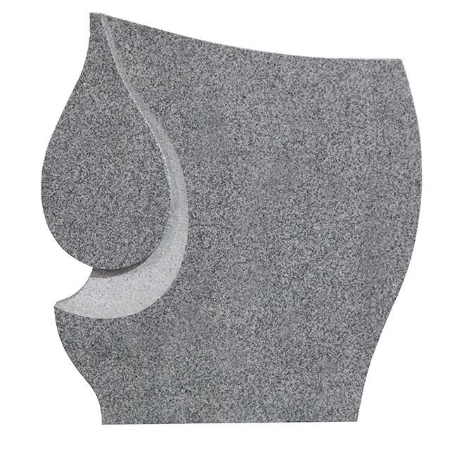 Factory Supply Upright Grey Granite Tombstone with Unique Design