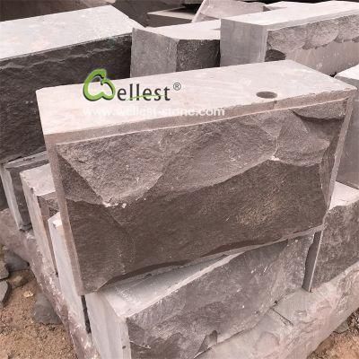 Purple Sandstone Mushroom Surface for Retaining Wall