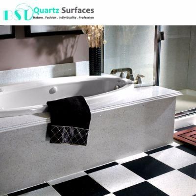 Custom White Sparkle Quartz Stone for Floor Tile