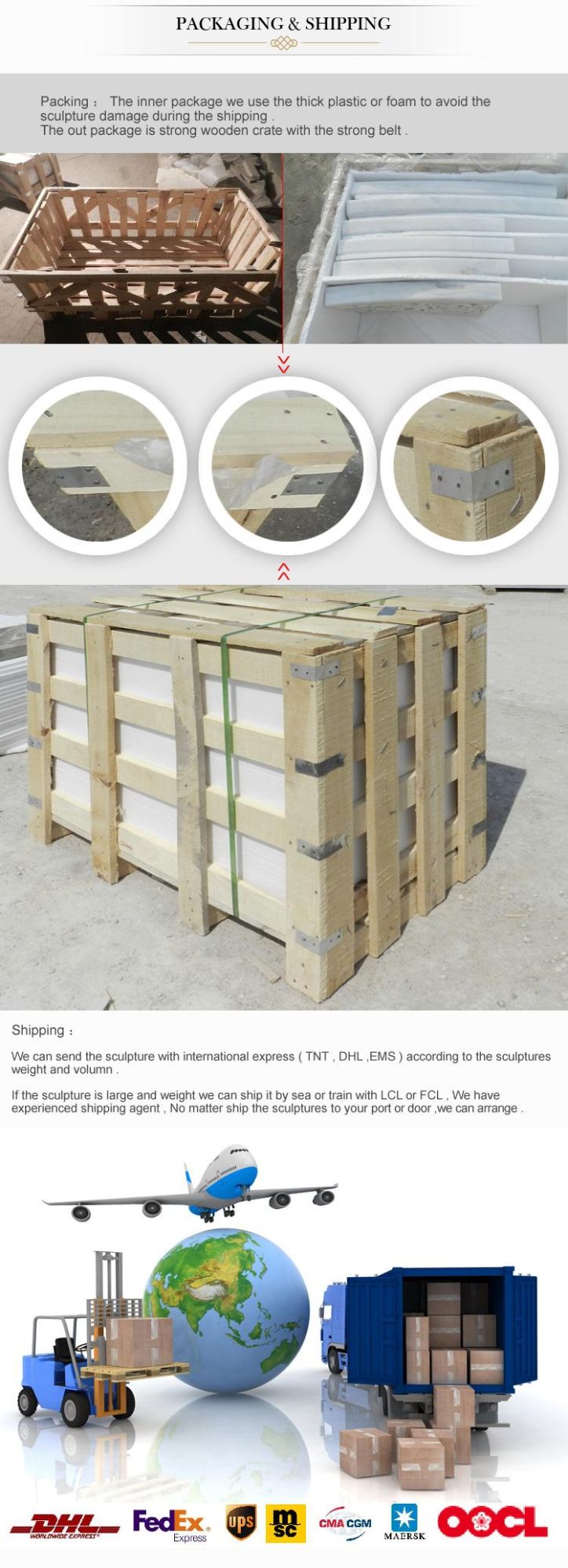 High Quality Hand Craved Lady Statue Marble Decorative Columns Pillars