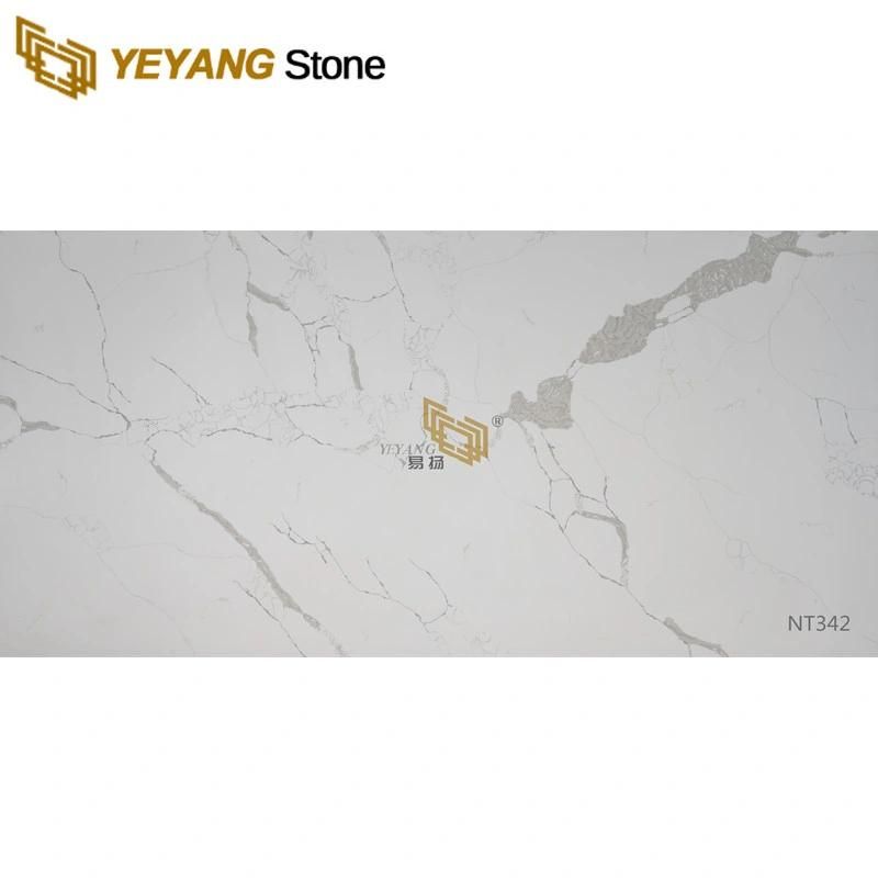 Calacatta Marble Look Quartz for Residential/Commercial/Totel/Hospitality/Kitchen/Countertops