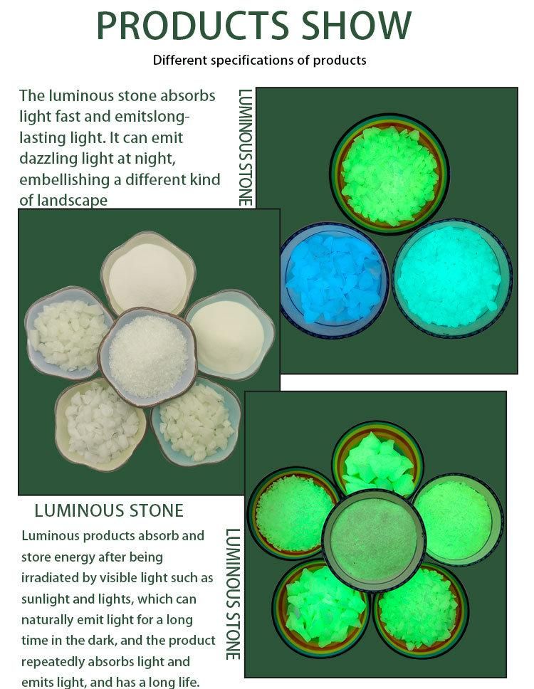 Glow Stone Photoluminescent Sand Glass Stone Glow in The Dark Paving Stone Glow Stone Glow in The Dark Stone Glow Stone Luminous Stone for Sale