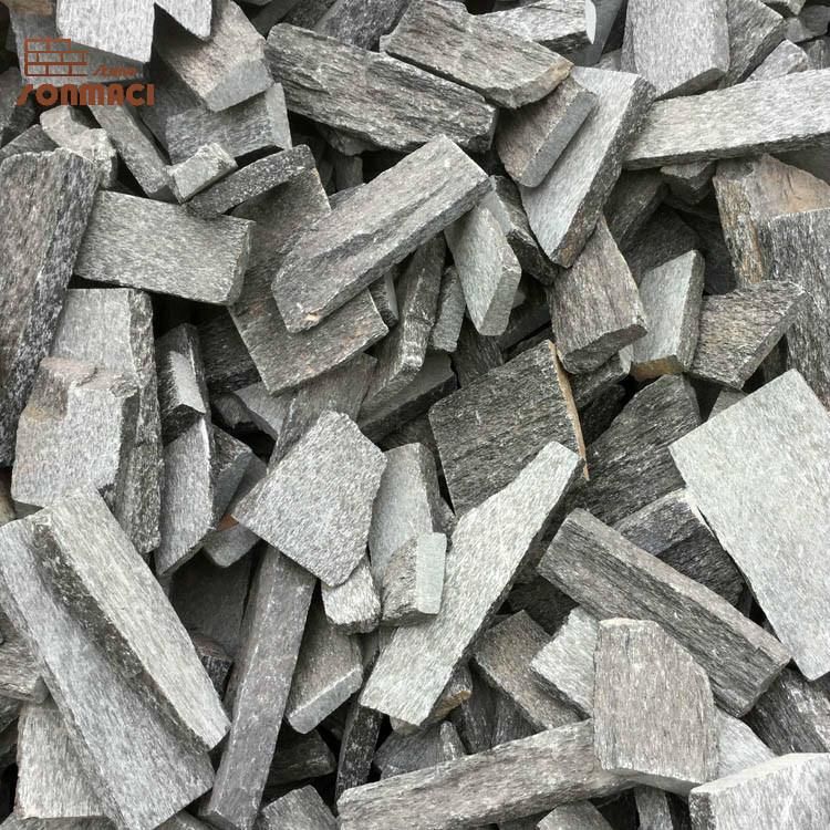 Home Decoration Black Random Slate Stacked Stone Veneer