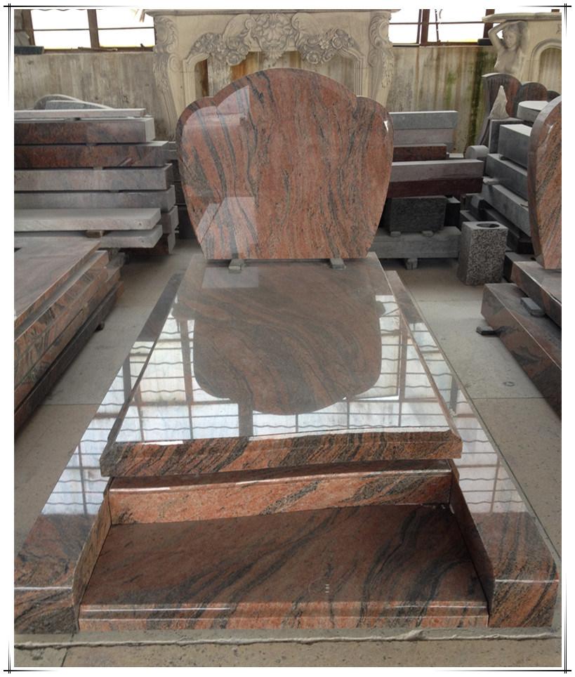 Polished Red Granite Cemetery Monuments Headstone for Sale Memorial Garden