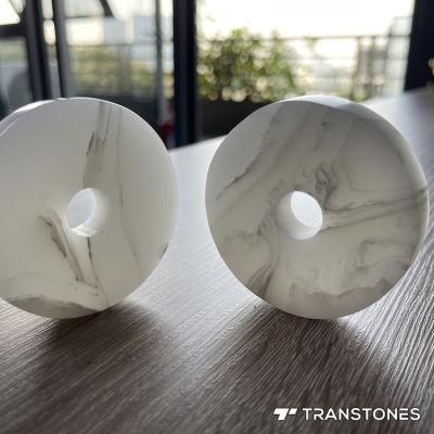 Translucent Alabaster Sheet White Artificial Onyx Slabs for Cup Lid