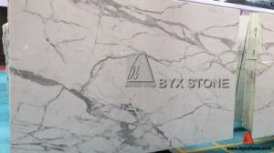 Polished Calacatta / Calcutta / Statuario / Arabescato / Bianco Carrara White Marble for Slabs / Floor Tiles / Countertop / Bathroom / Flooring / Wall Tiles