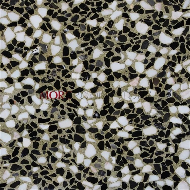 Wholesale Large Black and White Crushed Terrazzo Stone