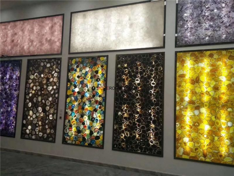 Translucent Semi Precious Stone White Agate Tile and Slab