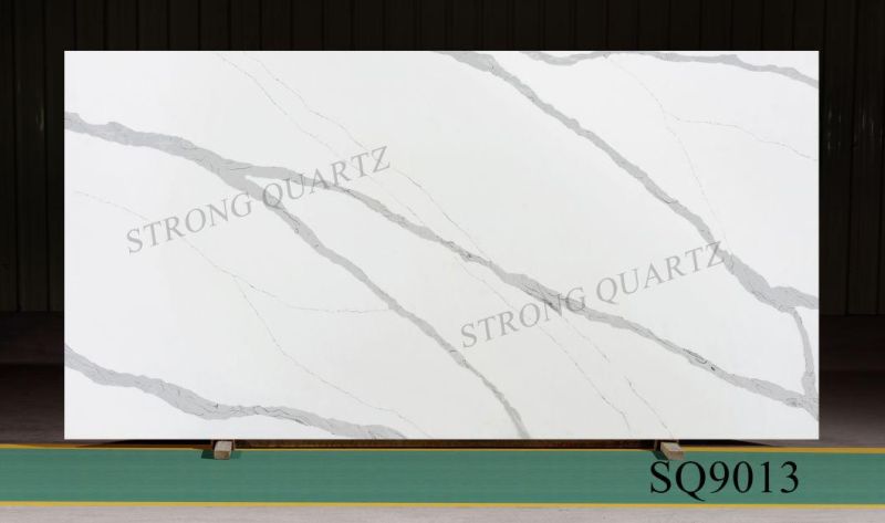 Polished Calacatta Gold White /Black/Grey Surface Artifical /Engineered /Man-Made Quartz Stone Slabs with Factory Price