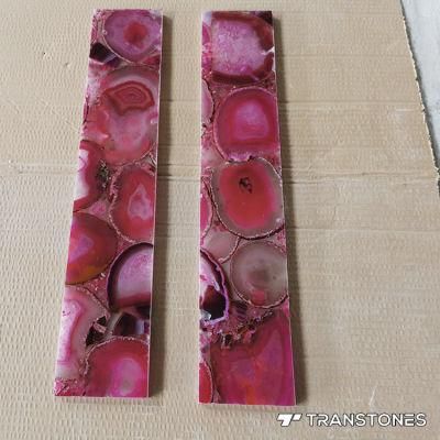 Translucent Pink Agate Slabs Natural Onyx Marble Wall Panels Agate Tile
