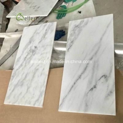 China Carrara White Marble Floor Tile, Bathroom Marble Tile