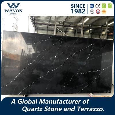 Artificial Solid Surface Black Granite Stone Calacatta Quartz Countertop/Quartz Stone Price Slab/Granite for Building Material