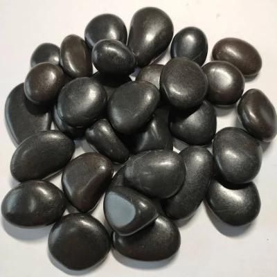 China Factory High Quality Black Landscaping Polished River Pebble Decorative Stone for Garden