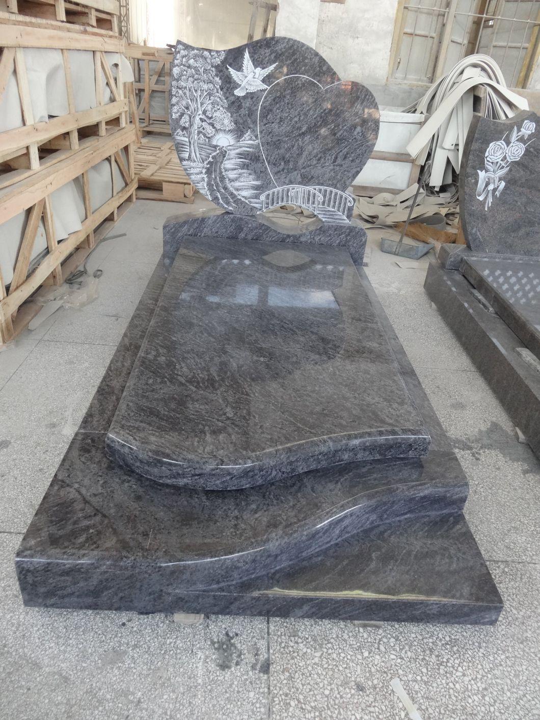 High Quality Cheap Customized Granite Tomb Memorial Stone Heart Headstone