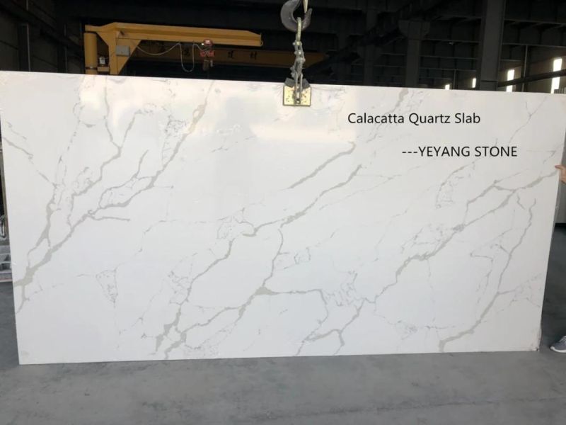 Artificial Grey/White/Black/Brown/Crystal Quartz Slabs for Countertops/Vanitytop/Worktops/Island/Table Design Wholesale