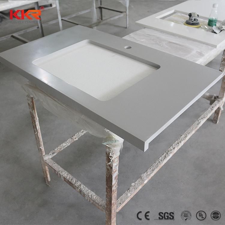 Kkr Seamless Joint Bathroom Vanities in Solid Surface Sink Basins Vanities