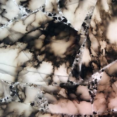 Popular Translucent Black Decorative Faux Marble Stone Sheets