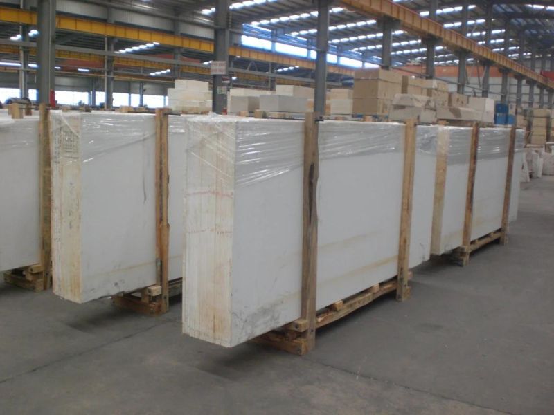Cararra/Calacatta White Artificial Stone Quartz Slab Kitchen Countertop Factory Supplier