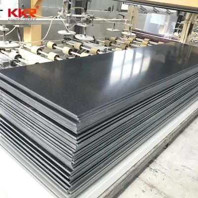 Wholesale Luxury Black Grains Chips Building Solid Surface Sheet