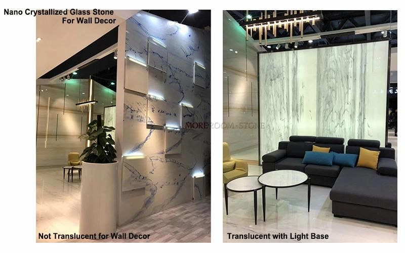 8% Lower Custom Duty Artificial Pure White Nano Crystallized Glass Stone for Us Market
