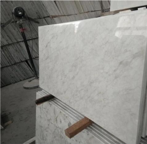 Carrara White Gold Polished Marble Tile for Bathroom Decor