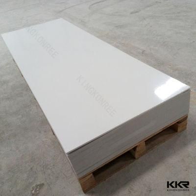 Kingkonree Artificial Stone Staron Pure White Corian Solid Surface 12mm Acrylic Solid Surface