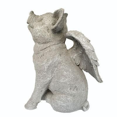 OEM Resin Outdoor Garden Angel Pet Pig Tombstone Gravestone Headstone