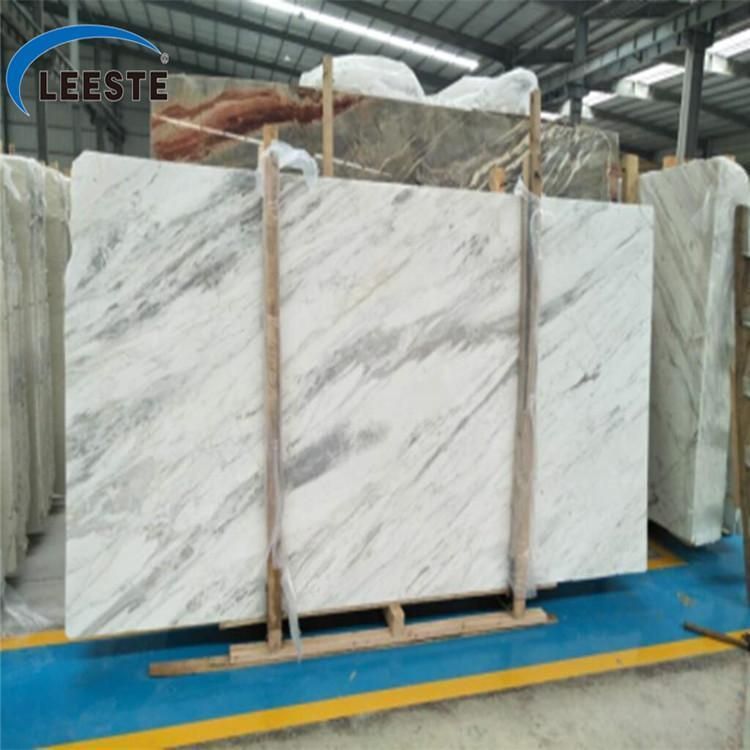 Volakas White Marble Italy White Marble with Grey Veins Polished Slabs Customized Size Tiles