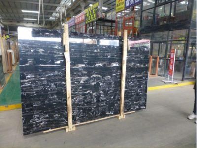 Silver Dragon Black White Veins Marble Countertop/Slabs/Tiles for Construction Material