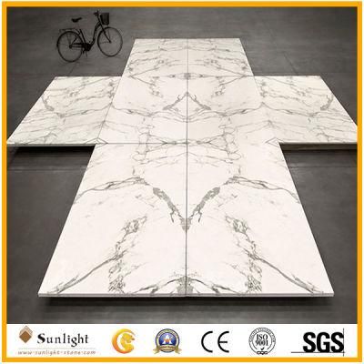 Natural Luxurious Calacatta White Marble Stone Tiles for Floor, Wall