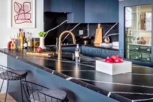 White Blue Black Grey Yellow Red-- Artifcical Stone Solid Surface Kitchen Countertop with Smooth Veins