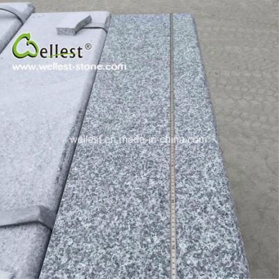 Grey Granite Honed Finish Steps, Tread and Riser for Walkway