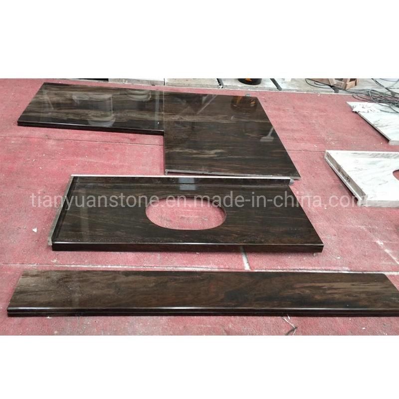 China White/Gold/White/Red/Giallo/Verde/Blue/Brown Stone Slabs Cosmic Black Titanium Granite for Countertops and Floor Wall Tiles